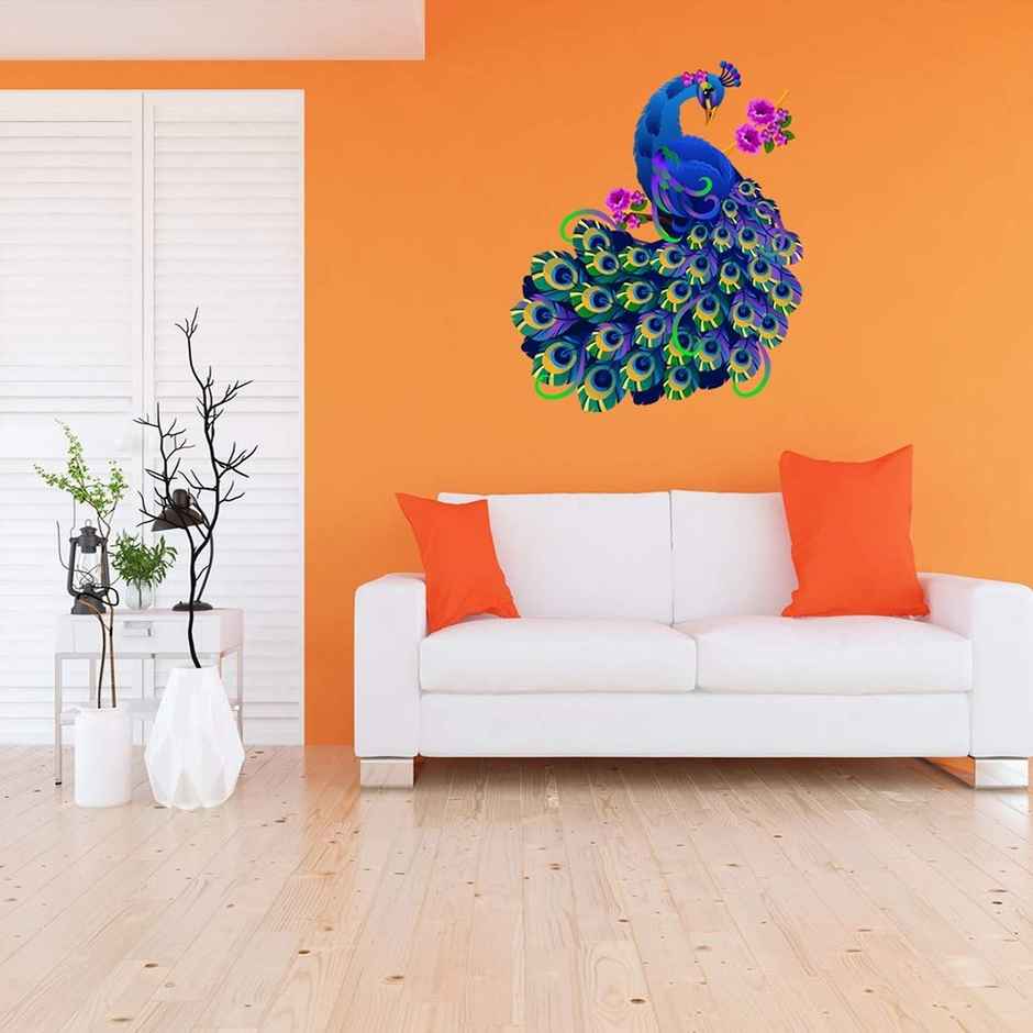 Divine Vibes Peacock Wall Sticker