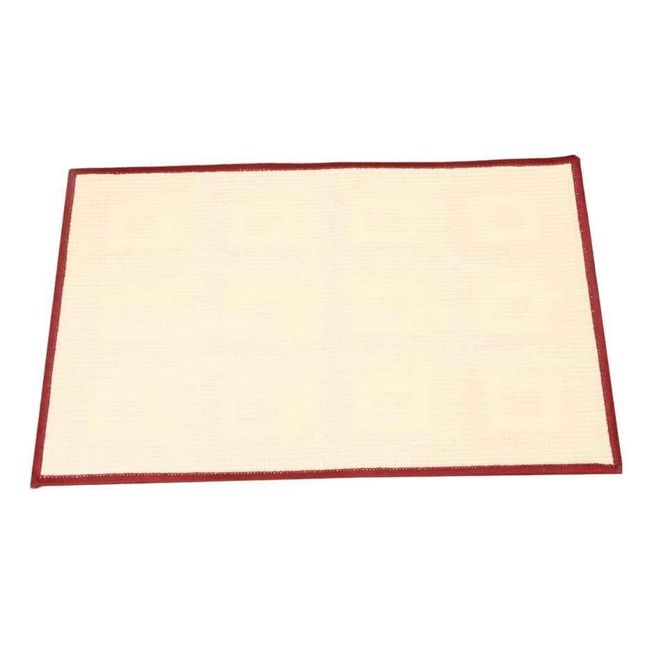 Kuber Industries Country Modern Door Mat | Solid Print Cotton Material | Water Absorbent | Brown