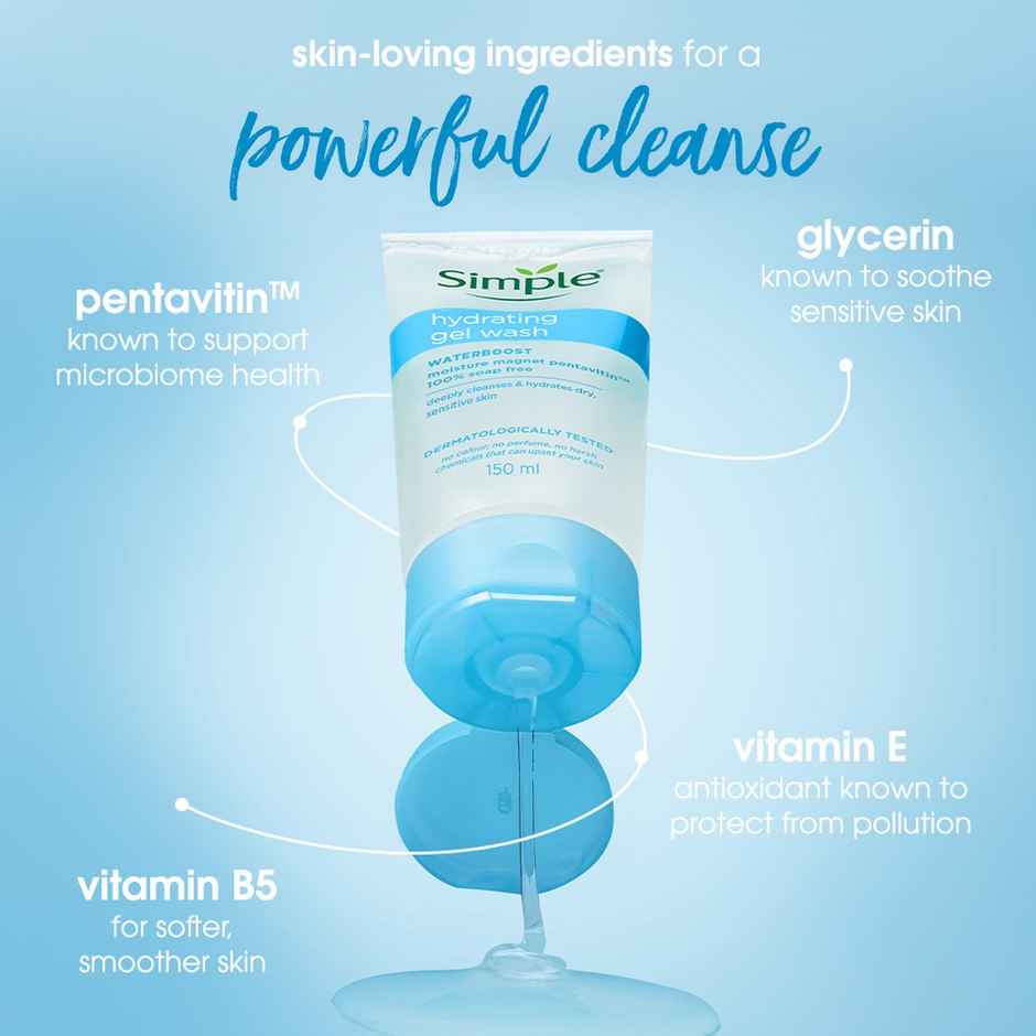 Simple Water Boost Micellar Gel Facial Wash