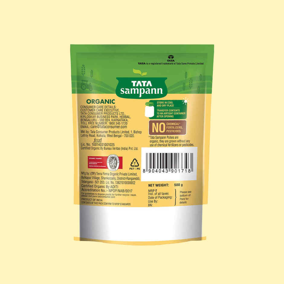 Tata Sampann Organic Unpolished Toor Dal (Arhar Dal)