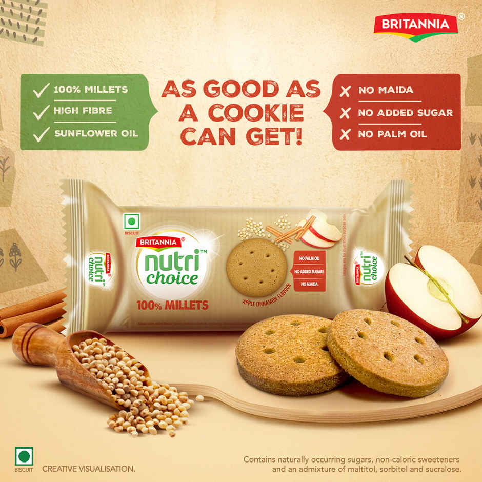 Britannia NutriChoice Millets Jowar Cinnamon Cookies