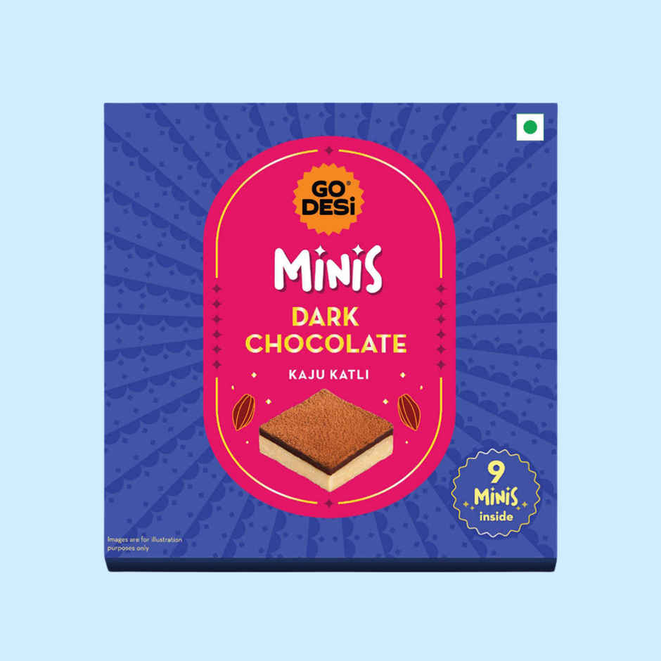 GO Desi Minis: Dark Chocolate Kaju Katli
