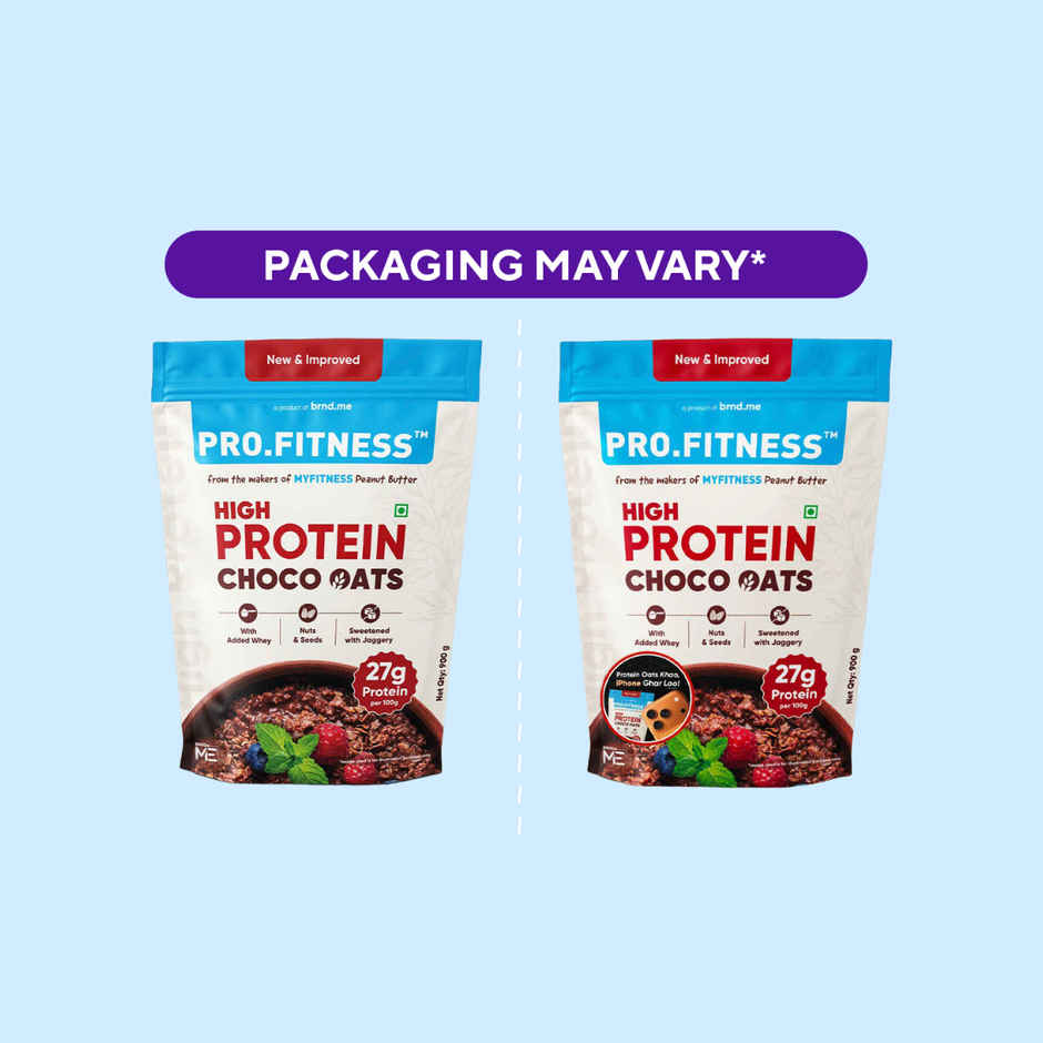 Pro.Fitness 27g High Protein Oats By Myfitness|Dark Chocolate Oats With Almonds And Organic Jaggery
