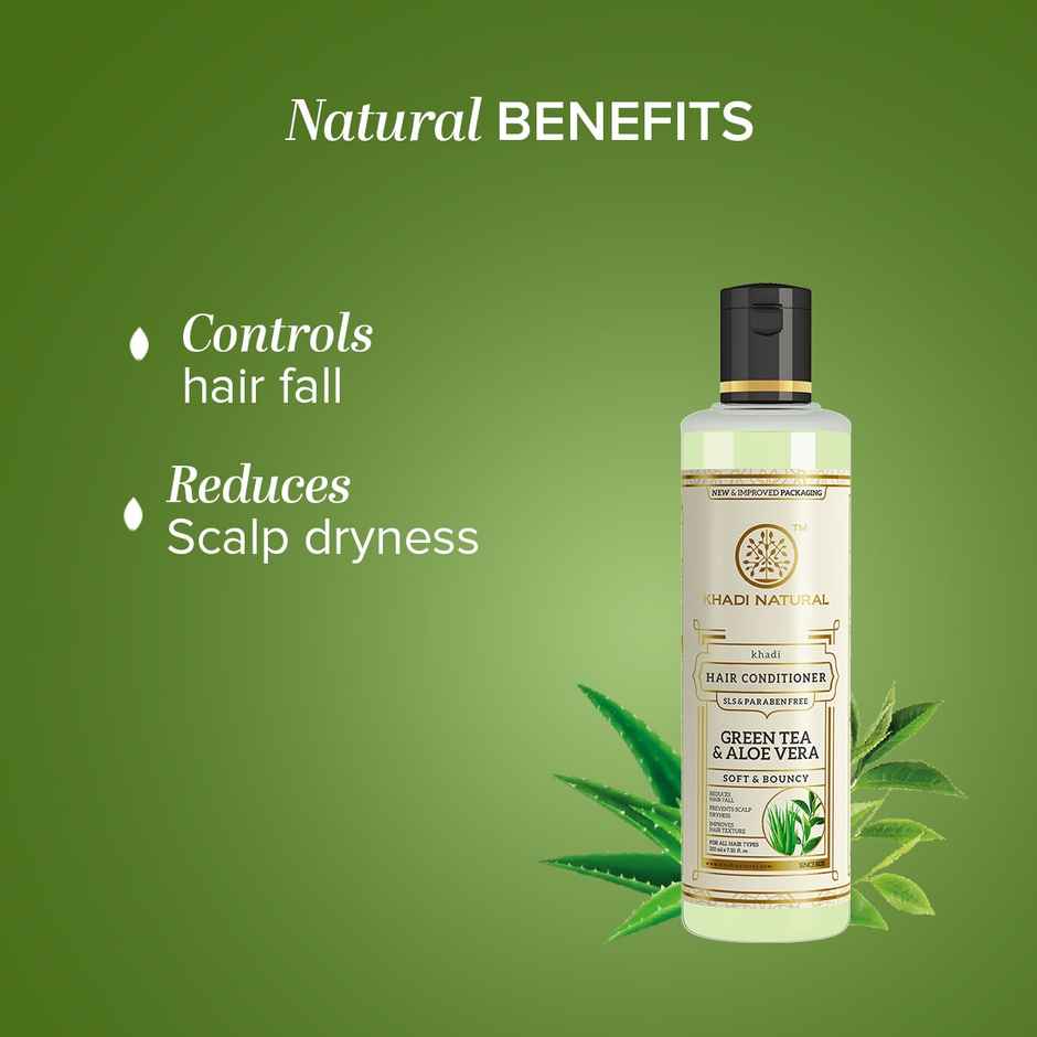 Khadi Natural Green Tea Aloe Vera Hair Conditioner | For Smooth and Manageable Hair