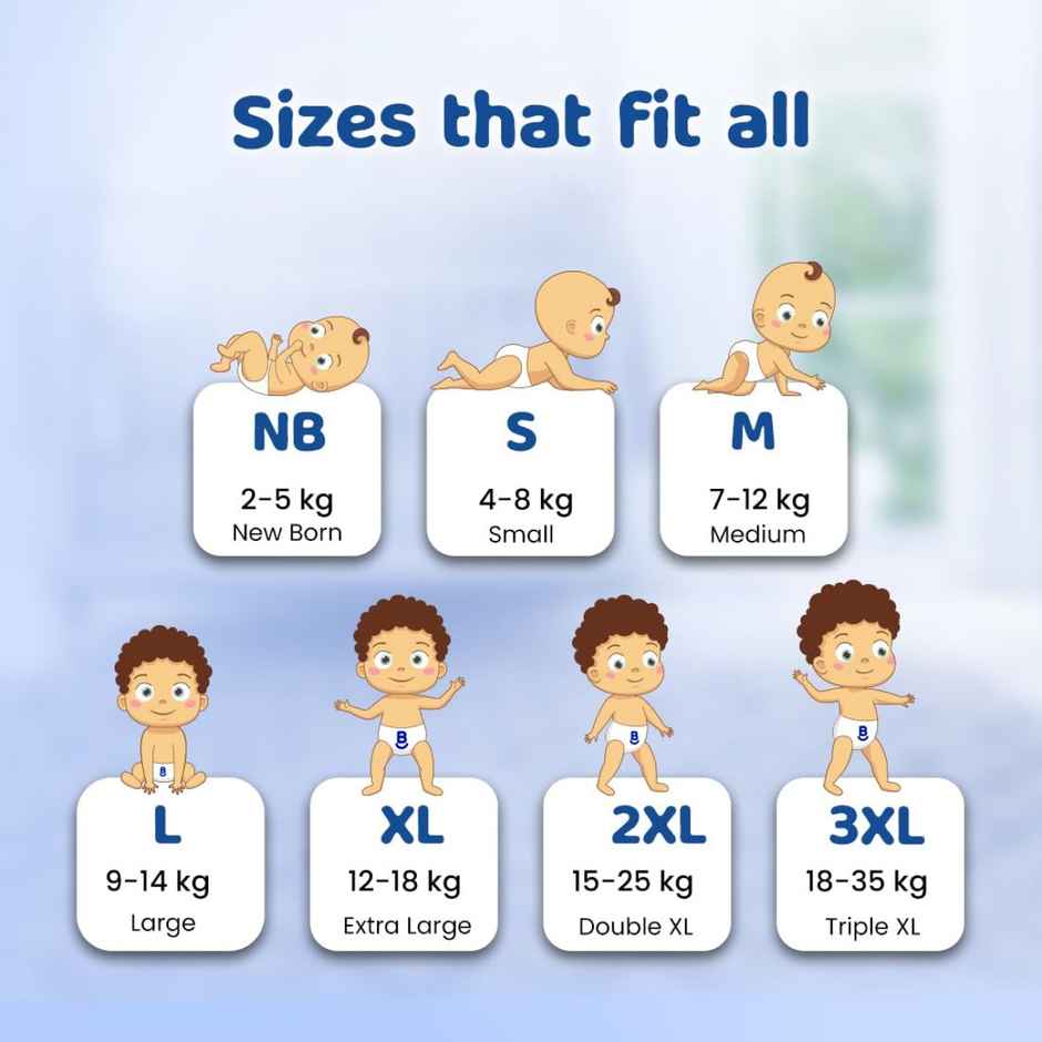 Bumtum Baby Diaper Pants With Leakage Protection - 6 To 11 Kg Medium