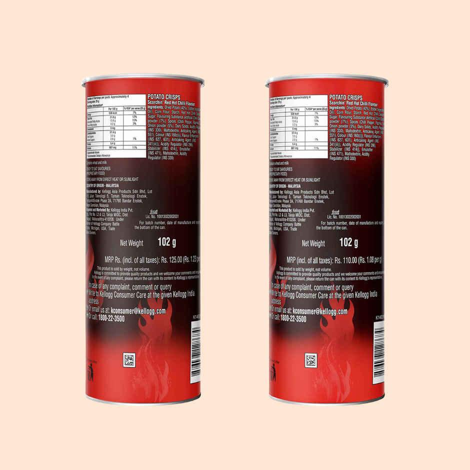 Pringles Scorchin Red Hot Chilli | Spicy & Crispy