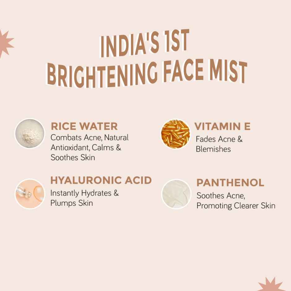 Moody DermaSoothe Brightening Face Mist & Essence Toner with Rice & Ceramides 