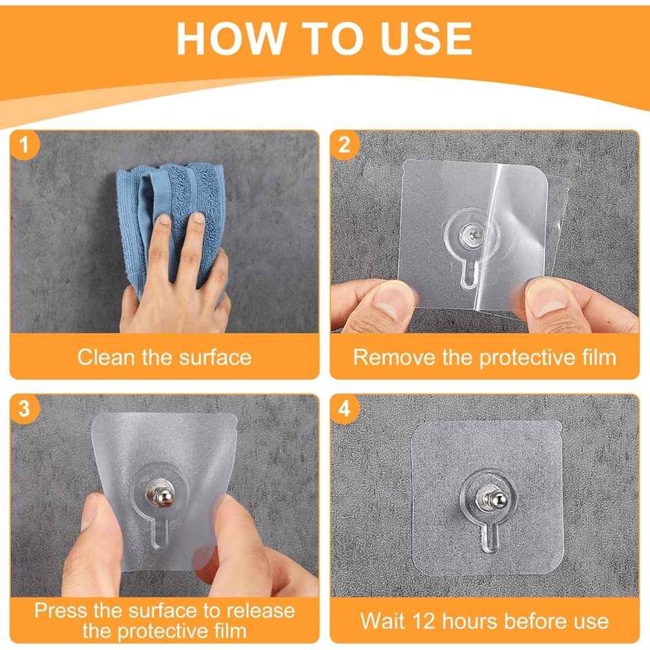 Zulaxy Adhesive Screw Wall Hooks | Waterproof Heavy|Duty No Drill Hooks for Multipurpose Use