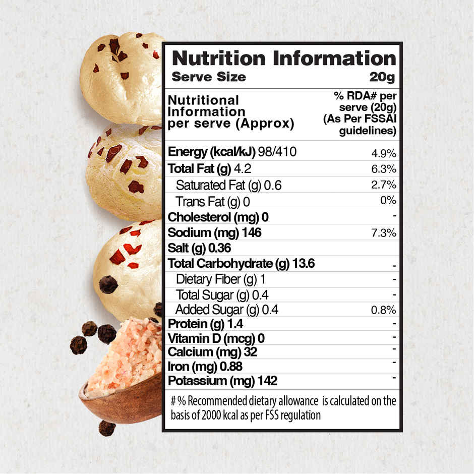 MOM Himalayan Salt & Pepper Roasted Makhana