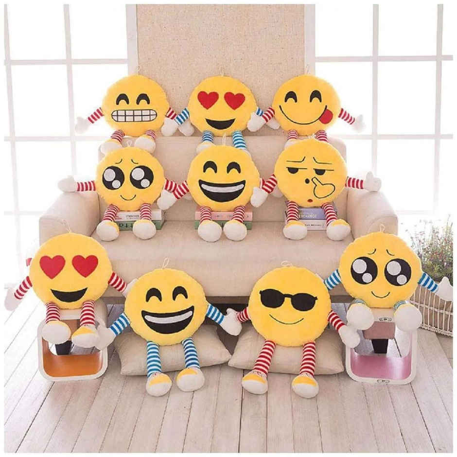 DearJoy Kissing Emoji Soft Toy - Yellow