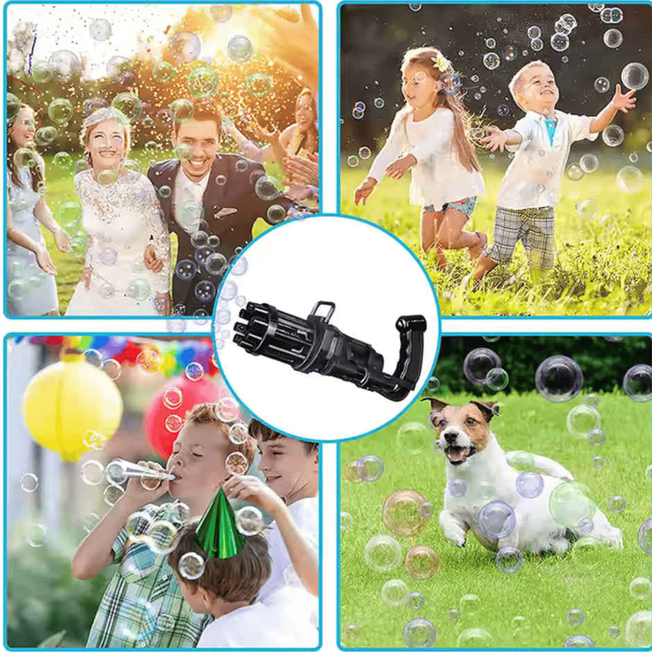 Toytales Gattling Gun 8 Holes| Outdoor Play | Bubble Gun | Toy For Kids | Birthday Gift
