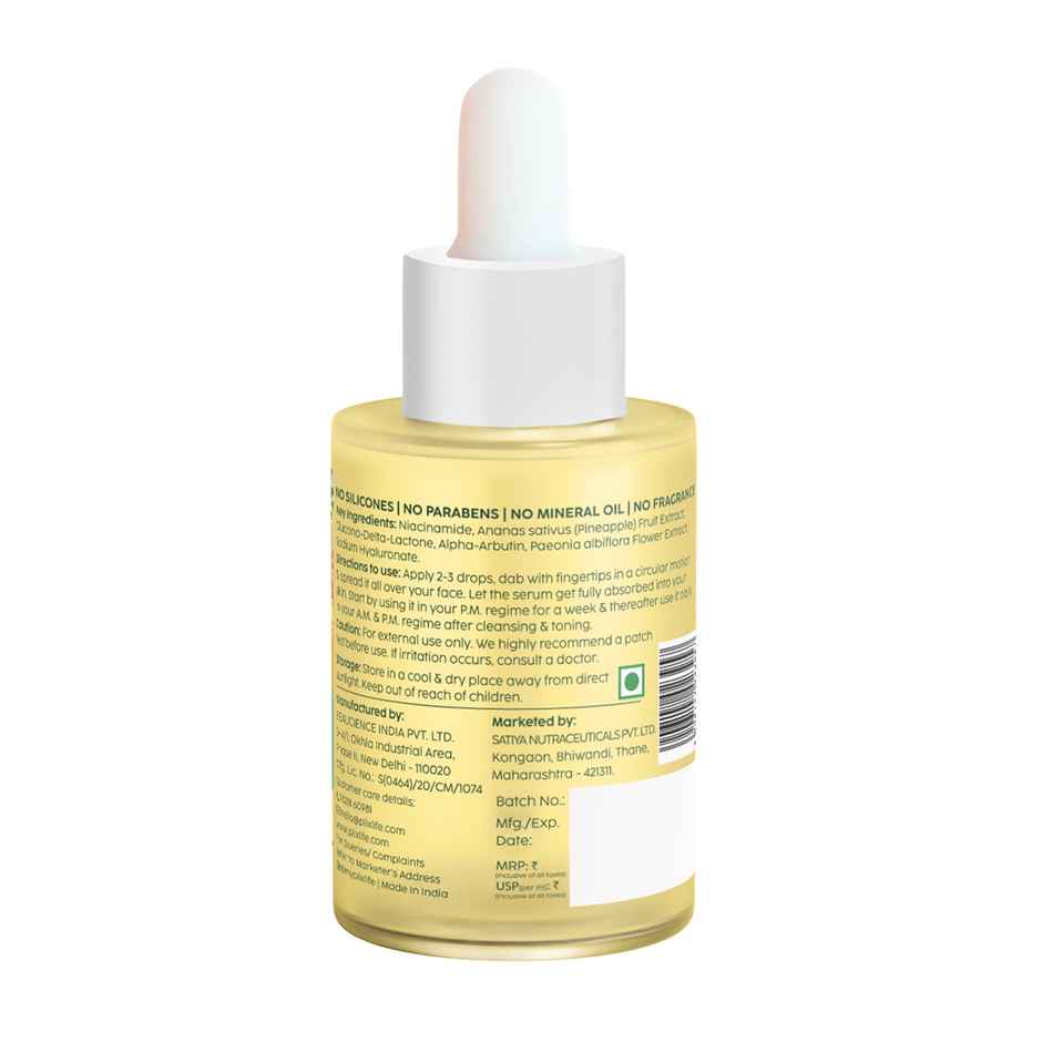 Plix Pineapple Face Serum with Alpha Arbutin for Pigmentation & Dark Spots