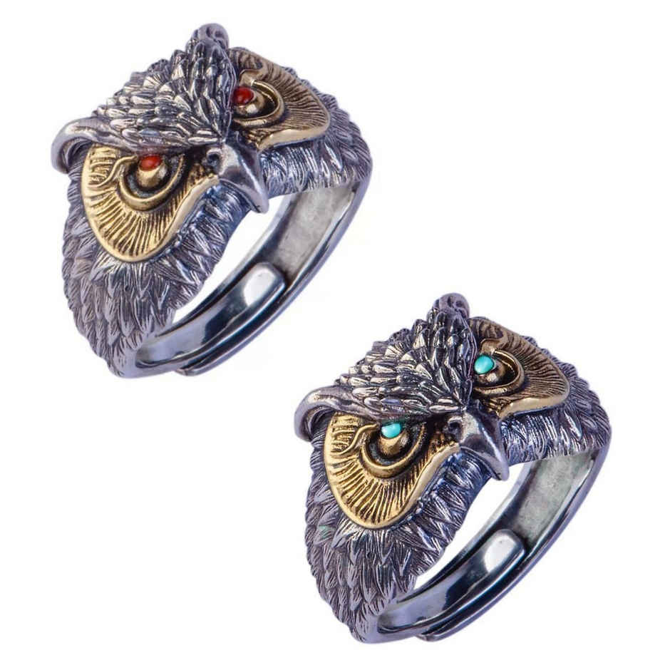 Fashion Frill Men's Combo Rings Silver Onesize