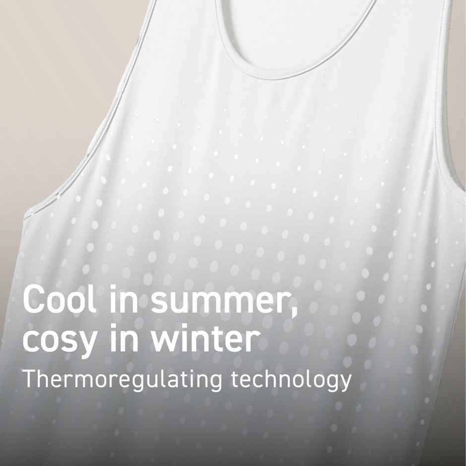 DaMENSCH Men's Super - Soft Bamboo Round Vest | White - M