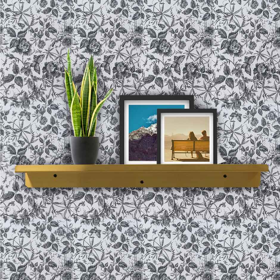 Wollzo Decorative White Wallpaper