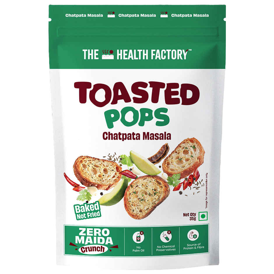 The Health Factory Toasted Snack Pops Chatpata Masala | Zero Maida Combo
