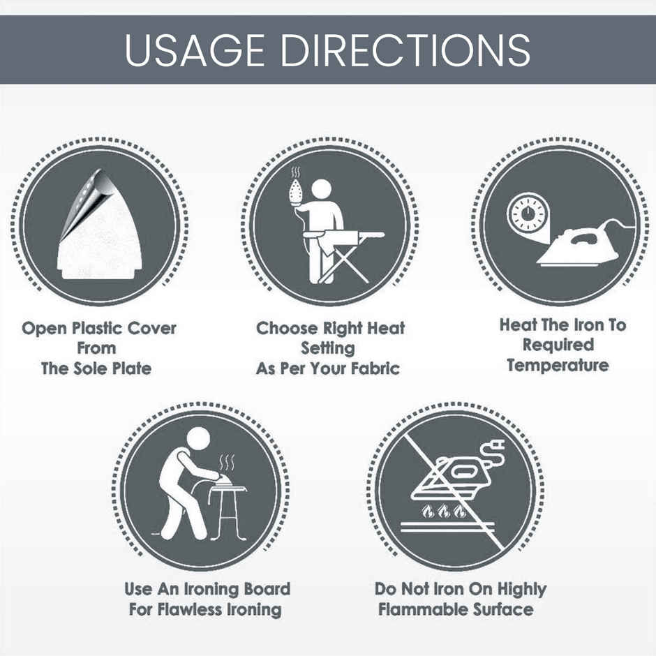 INALSA Dry Iron Opal 1000 W 1000 W Dry Iron (White/Grey)