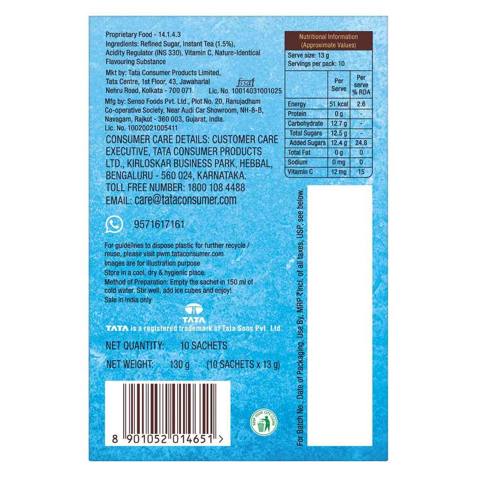 Tata Tea Gold Instant Peach Iced Tea Premix