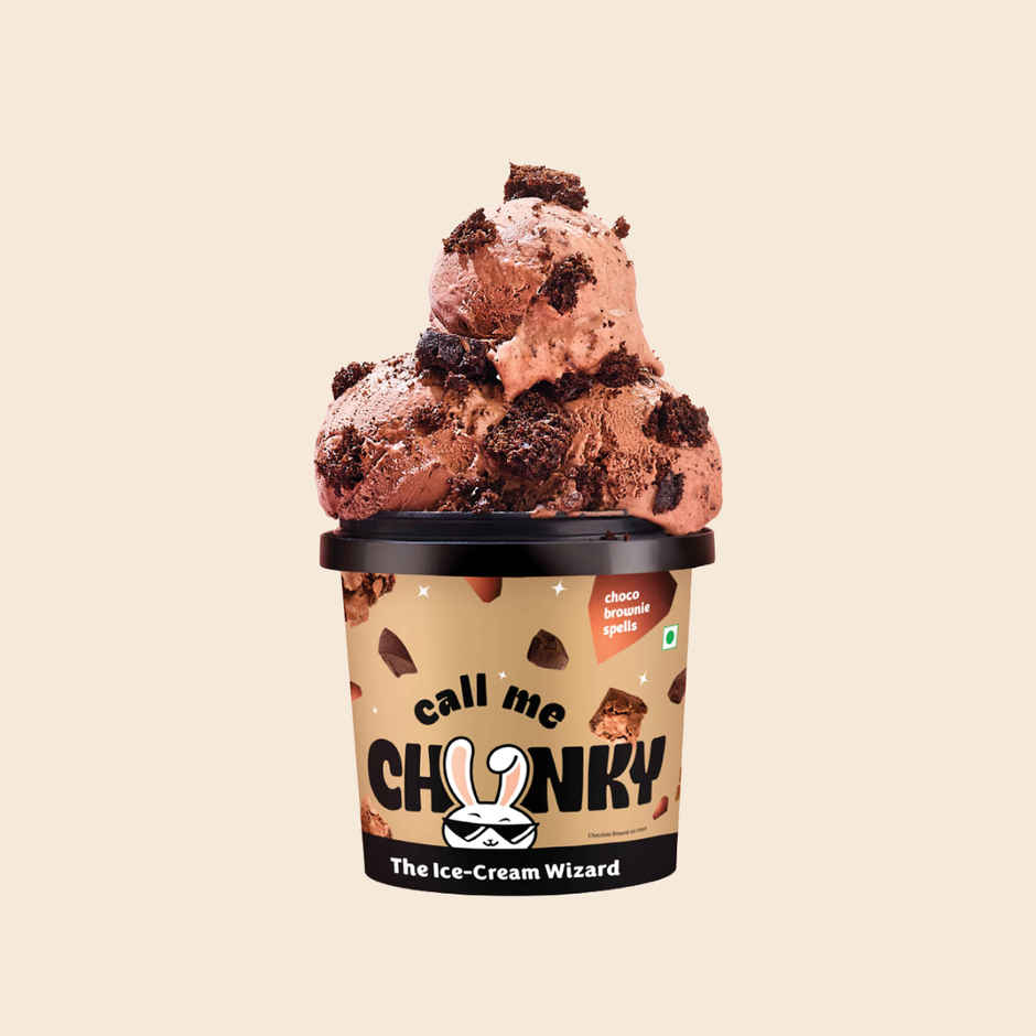 Call Me Chunky Choco Brownie Spells Ice Cream Cup