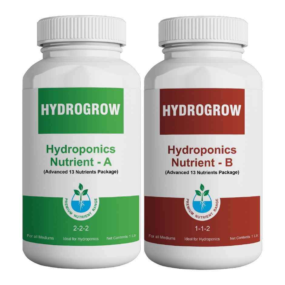 General Hydroponic Nutrient A&B | Contains NPK for nurturing plant s- Makes 50 ltr Nutrient Solution