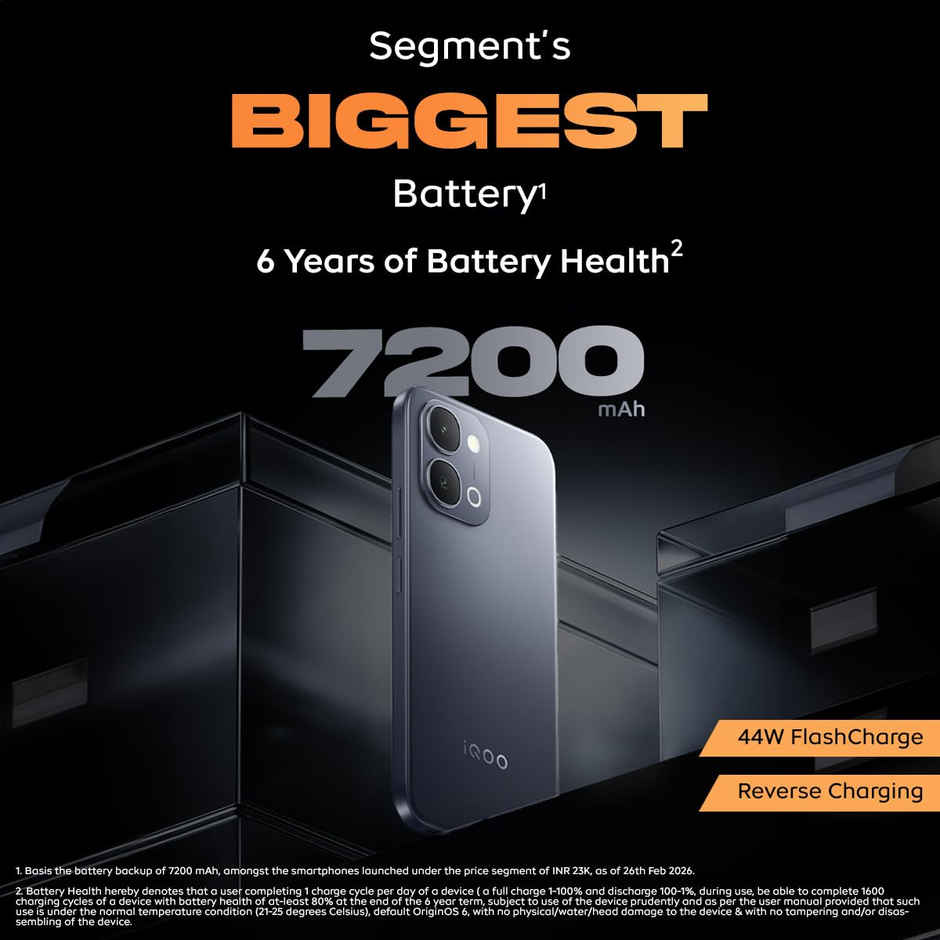 iQOO Z11x 5G | 8GB RAM, 256GB Storage | Titan Black