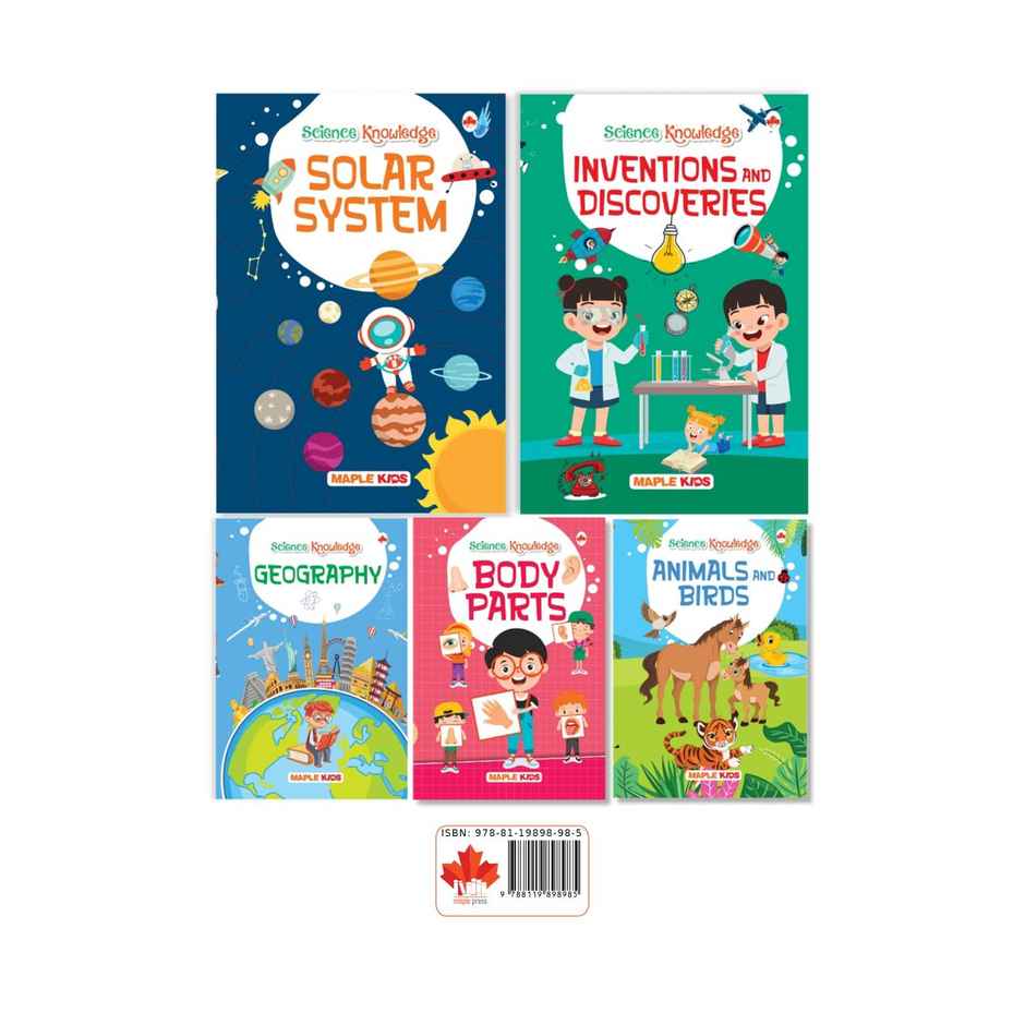 Science Books For Kids - Set Of 5 Illustrated Books | Geography | Solar System | Nature
