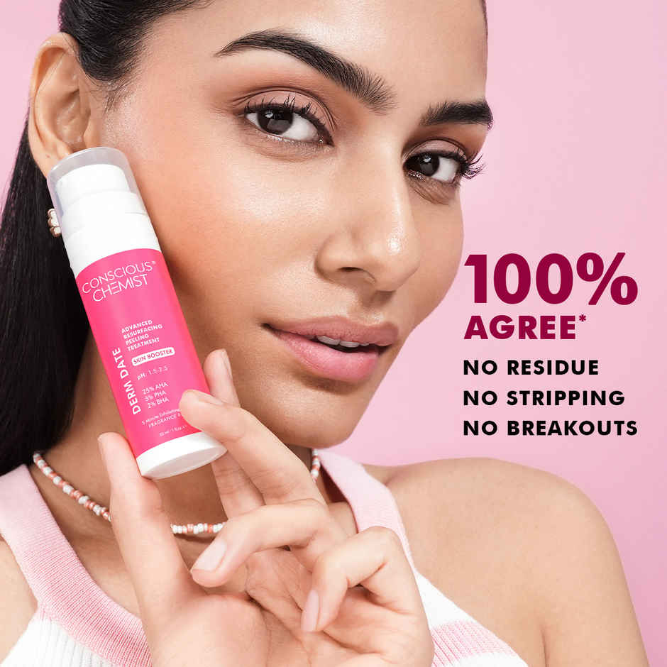 Conscious Chemist 25% AHA & 5% BHA Resurfacing Peeling Exfoliating Facial Serum For Anti-Aging