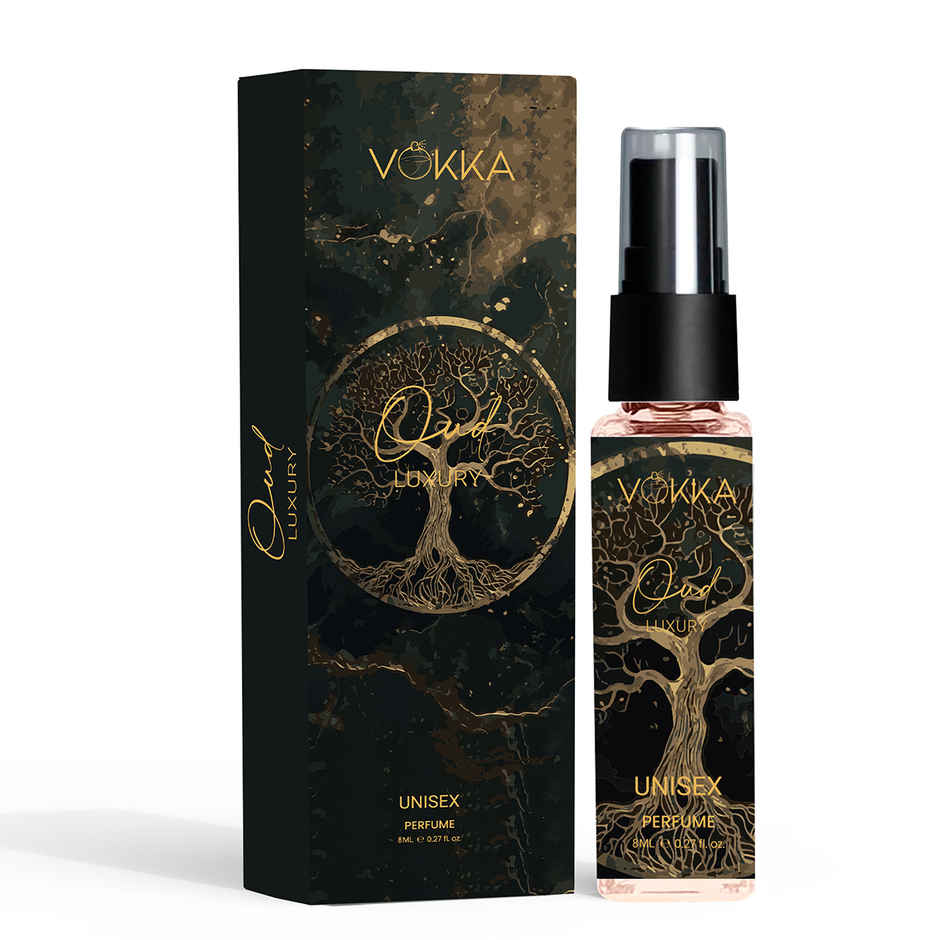 Vokka Pocket Perfume Oud 8ml Unisex Long Lasting Sandalwood Agarwood