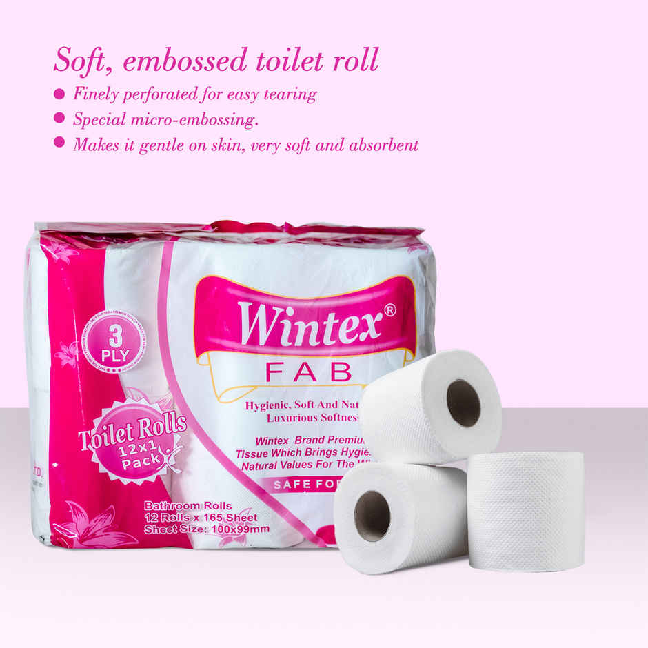 Wintex Fab Toilet Roll 12x1(3Ply)