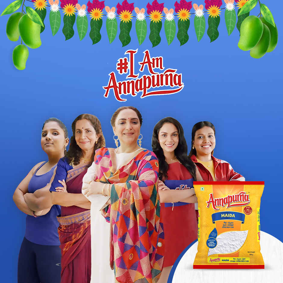 Annapurna Chakki Whole Wheat Atta(1kg) & Annapurna Maida(500gms) Combo 