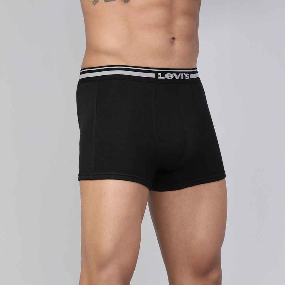 Levi's 003 Men's Comfort Trunk | Contoured Double Pouch | Pack of 2 | Lt. Grey Mel,Black | M