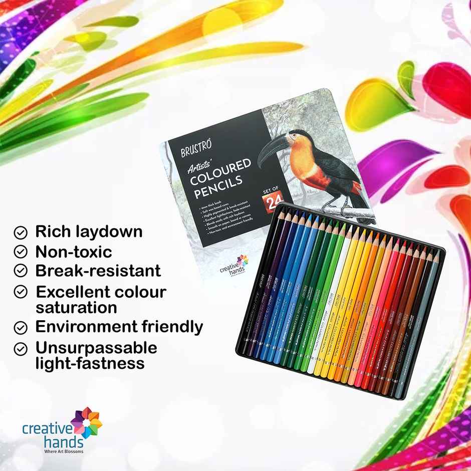 Brustro Artists Coloured Pencil Set Of 24