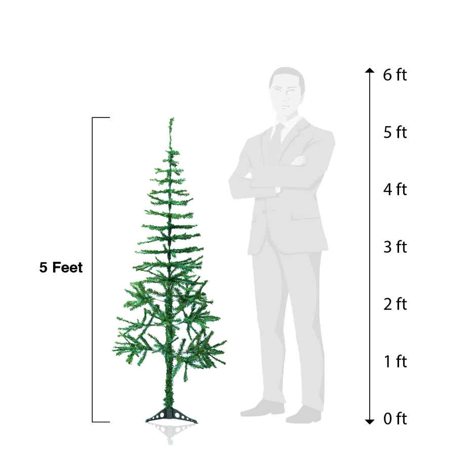Artificial Christmas Tree | 5 ft Tall | Ideal for Home, Office & Party Decor | Picfest