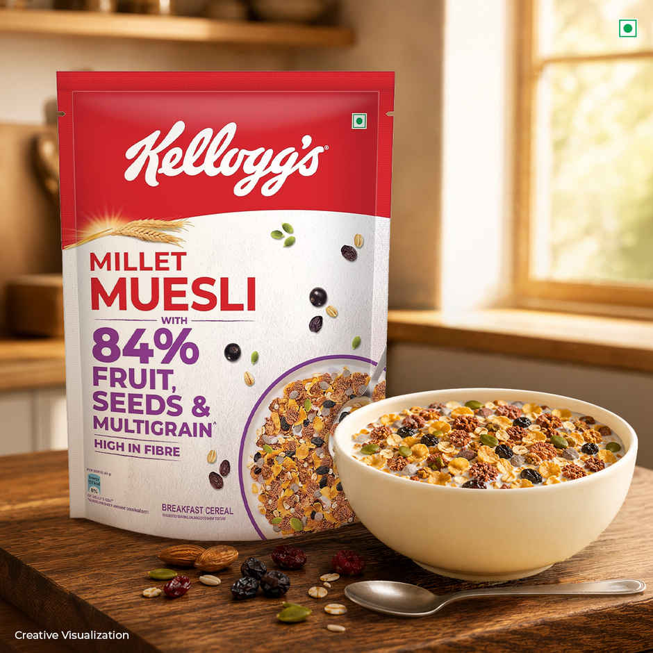 Kellogg's Millet Muesli with 84% Fruit, Seed & Multigrain | High in Fibre