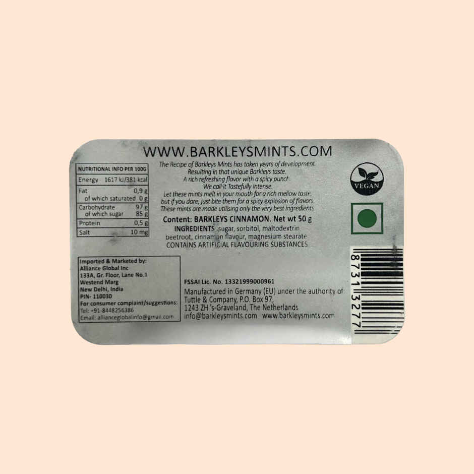 Barkleys Cinnamon Intense Mints