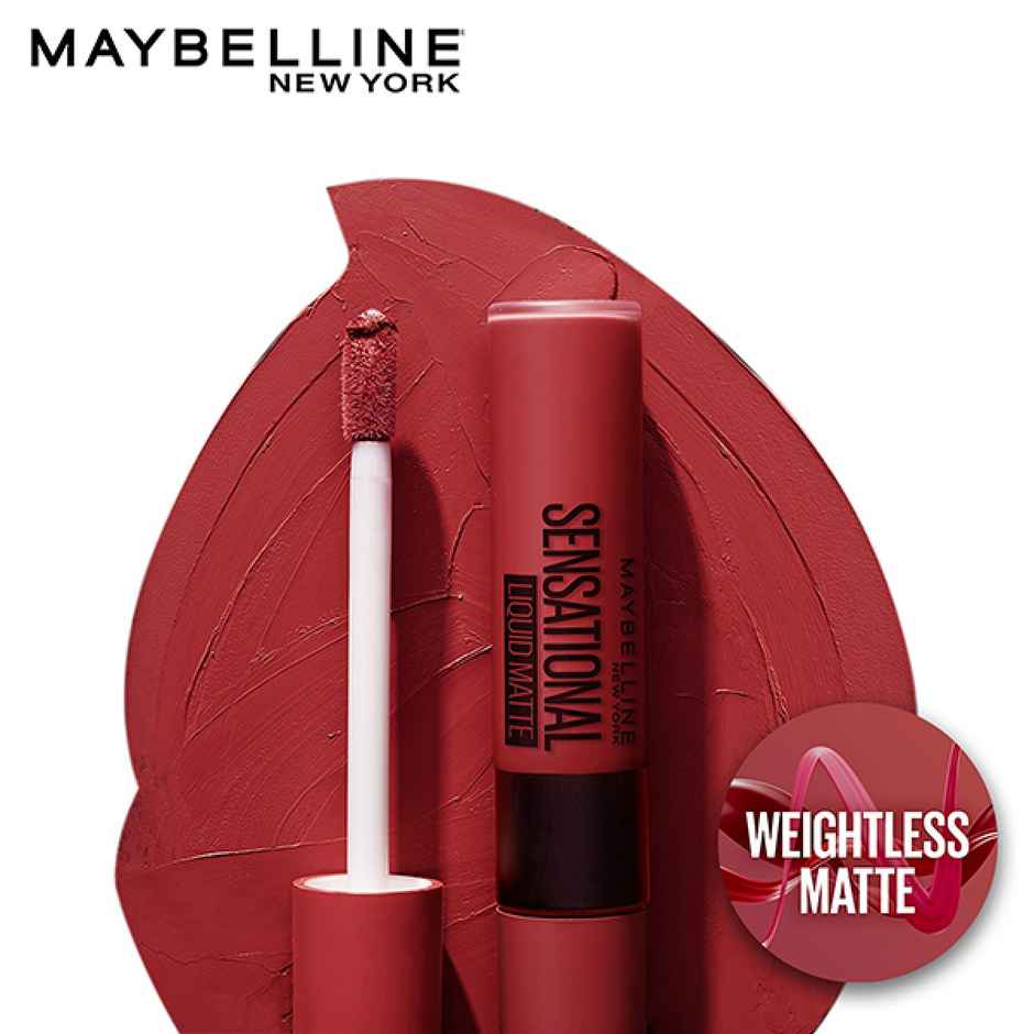Maybelline Sensational Liquid Matte Lipstick 03 Flush It Red