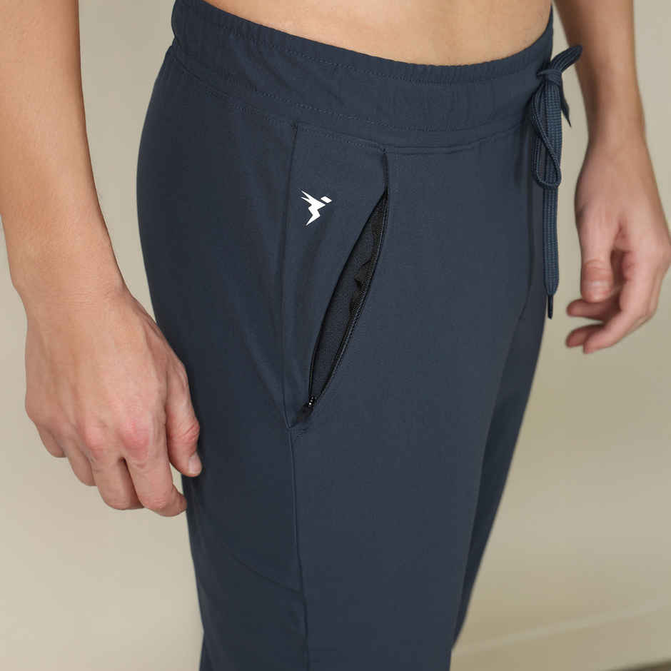 Technosport Men Poly Solid Relax Fit Sports Trackpants with DURACOOL+ | Carbon Grey | XXL