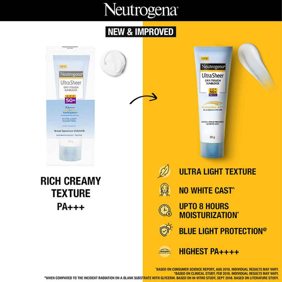 Neutrogena Ultra Sheer Dry Touch SPF 50+ Sunblock Sunscreen Lotion Combo