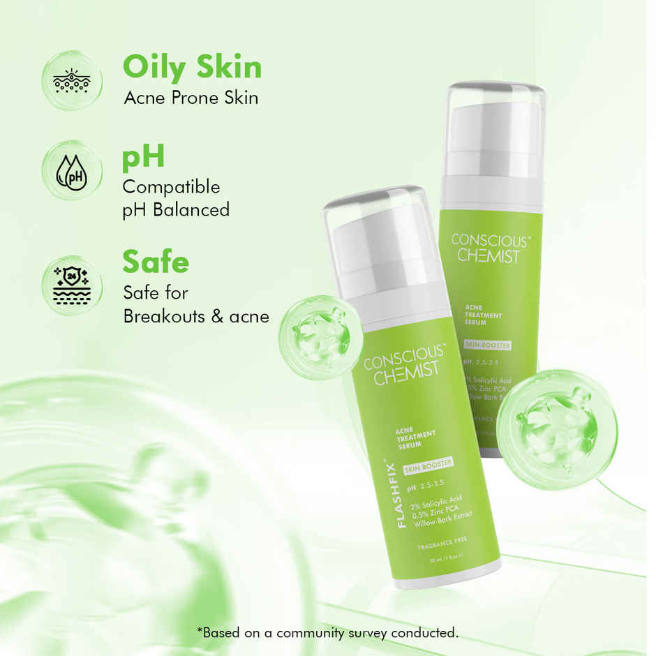 Conscious Chemist 2% Salicylic Acid Acne Treatment Serum For Acne, Blackheads & Open Pores