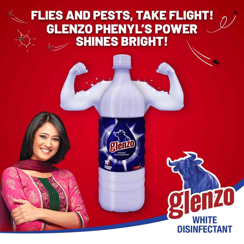 Glenzo WHite Disinfectant Phenyle Floor Cleaner