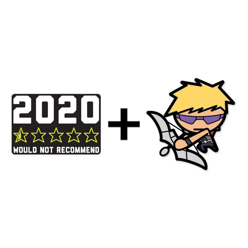 House Of Festivals 2020 Review - Sticker (1pc) & House Of Festivals Hawkeye Chibi - Marvel Official Sticker (1pc) Combo