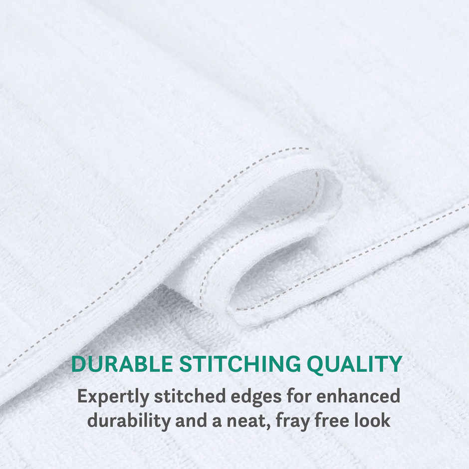 Mytrident Quick Dry Cotton Bath Towel | 28 x 56 in | White