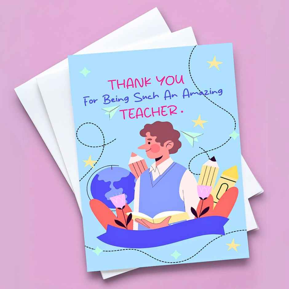 Thank You Teacher Card | Teachers Day Special | Mad Over Prints