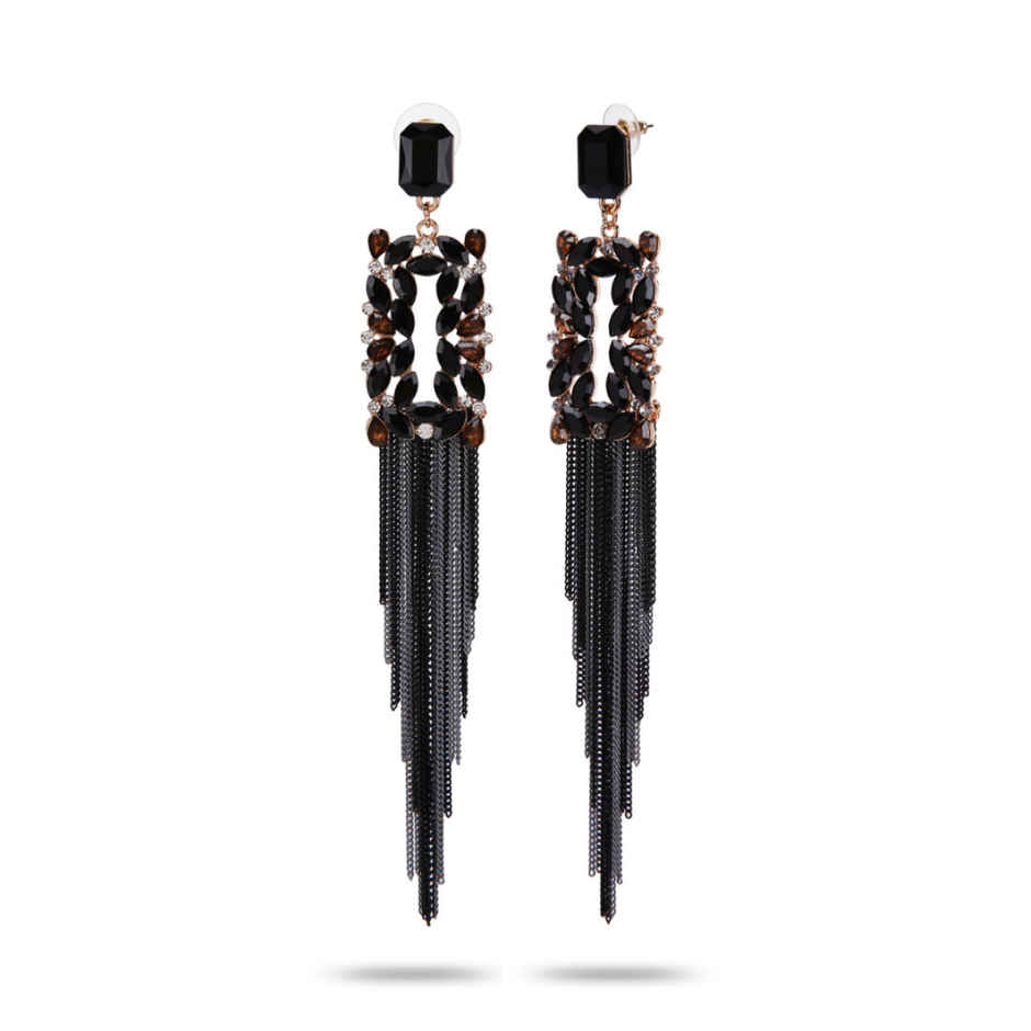 YouBella Jewellery Earings Crystal Tassel Handmade Earrings for Girls and Women