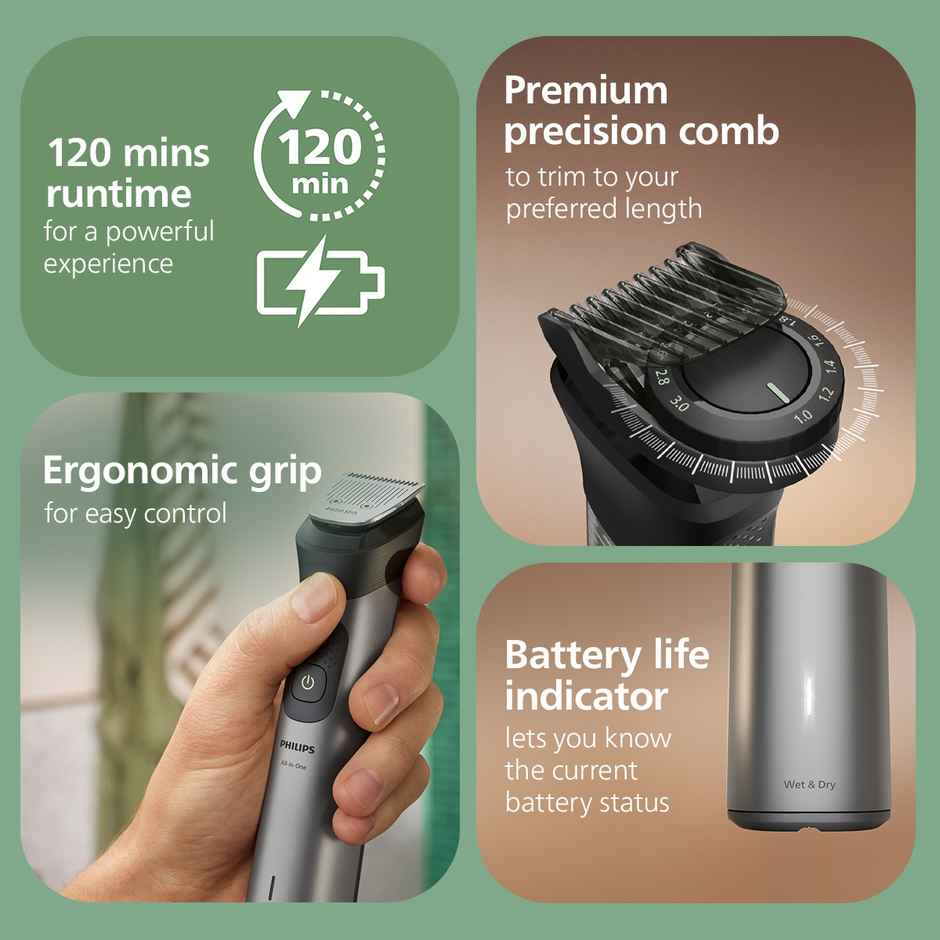 Philips AllinOne Trimmer 7000 Series 13in1 with BeardSense & Premium Precision Comb MG7922/15