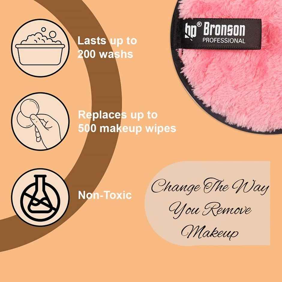 Bronson Professional Reusable Makeup Remover Cleansing Pads (1 pcs - mix color)