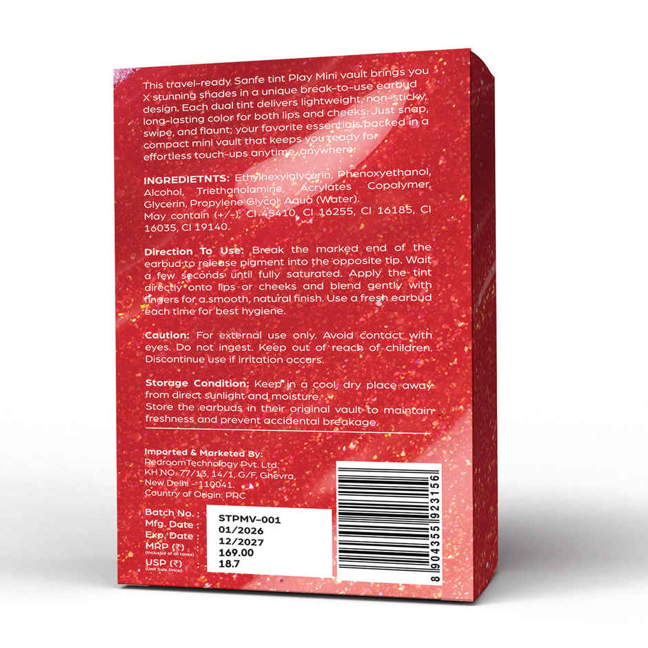 Sanfe Tint Play Mini Vault | Lip + Cheek Dual Tint | 3 Shades