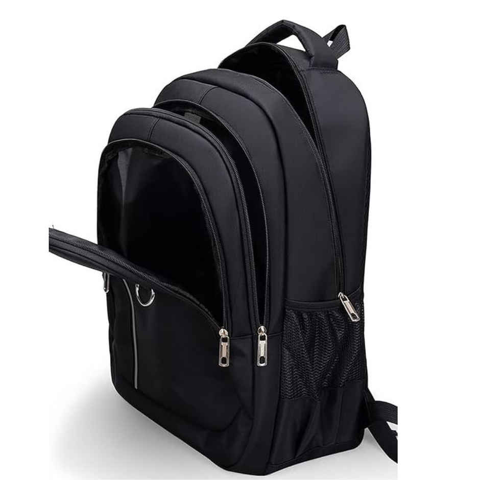 Fur Jaden Unisex Solid PU 35 L Top Handle Laptop Backpack | Black - 15.6 Inches