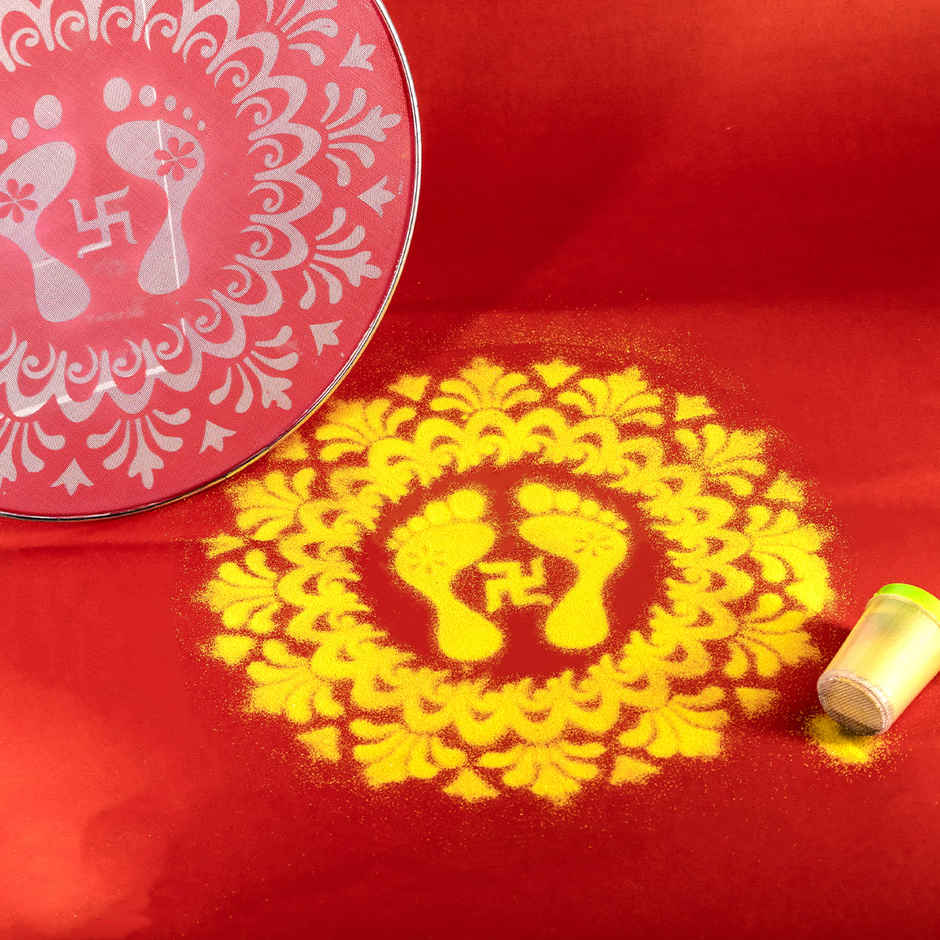 Rangoli Stencil Plain Jali Dabbi | Gullak