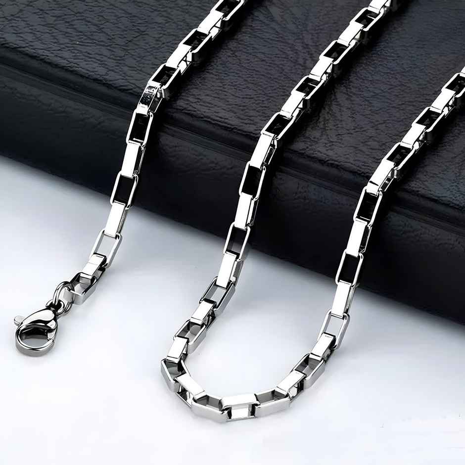 Fashion Frill Men's Interlink Chain Silver 24 Inches